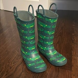 LL Bean Kids' Puddle Stompers Rain Boots, Print- Excellent Condition